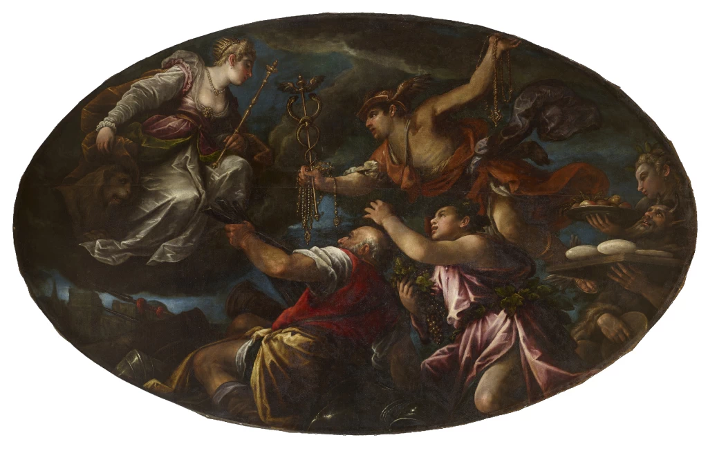 Francesco Bassano-134-La Repubblica di Venezia riceve doni dalla provincia di Bergamo - Palazzo Frizzoni, Bergamo